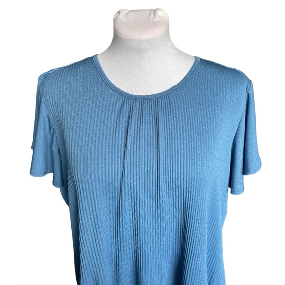 Flowy Philosophy Steel Blue Top - Picture 5 of 11
